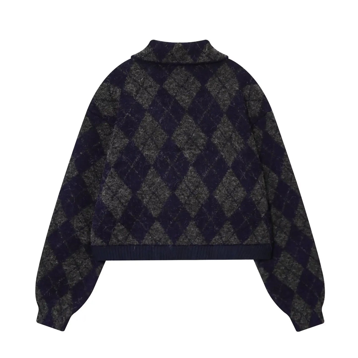 Women's Knitted Jacket 2025 Women Long Sleeve Zipper Leisure Jackets High Street Short Coats Lady Autumn New Fashion Outerwears