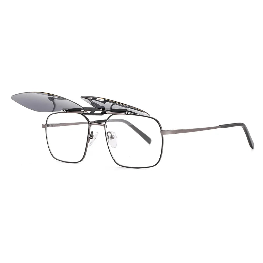 Polarized Sunglasses For Men Magnetic Clip On Sunglasses Retro Luxury Sun Glasses Men's Sunglass Eyeglasses Frames Myopia 2022