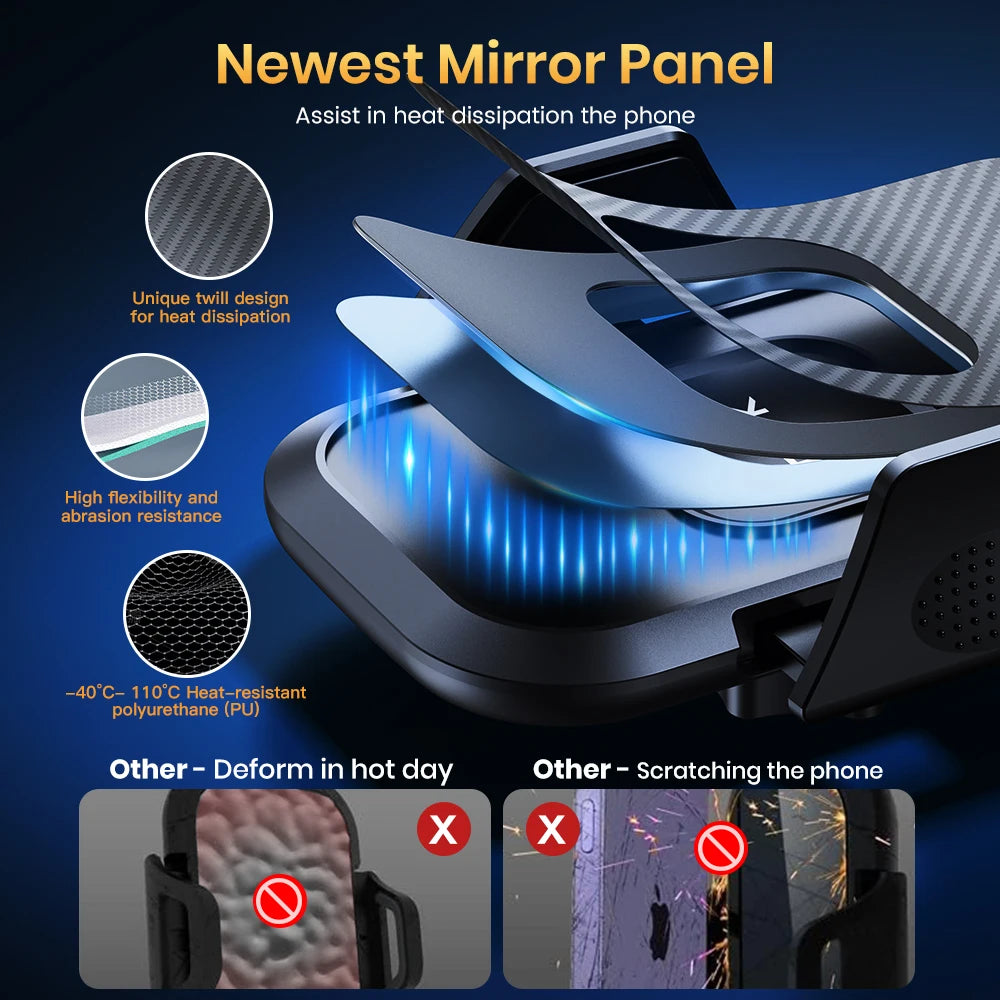 Car Phone Holder Mount,TOPK Upgrade Auto Locking Universal Phone Stand Holder with Hook Clip for Car Air Vent for iPhone Samsun