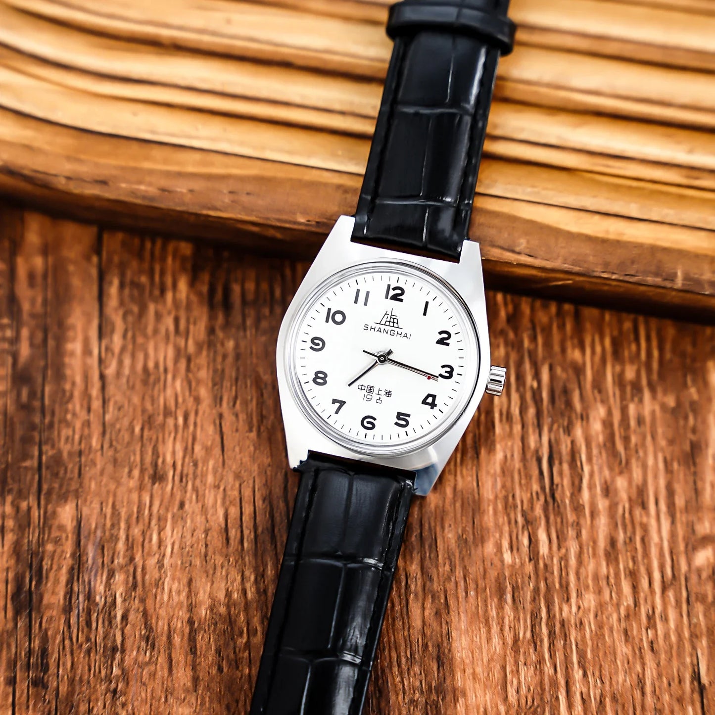 Vintage-Inspired Shanghai 7120 Watch 36mm - Mechanical Men's Wristwatch for Collectors & Watch Enthusiasts