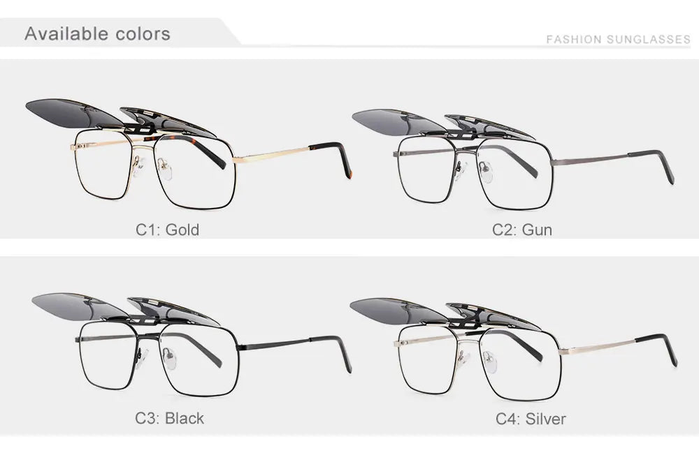 Polarized Sunglasses For Men Magnetic Clip On Sunglasses Retro Luxury Sun Glasses Men's Sunglass Eyeglasses Frames Myopia 2022