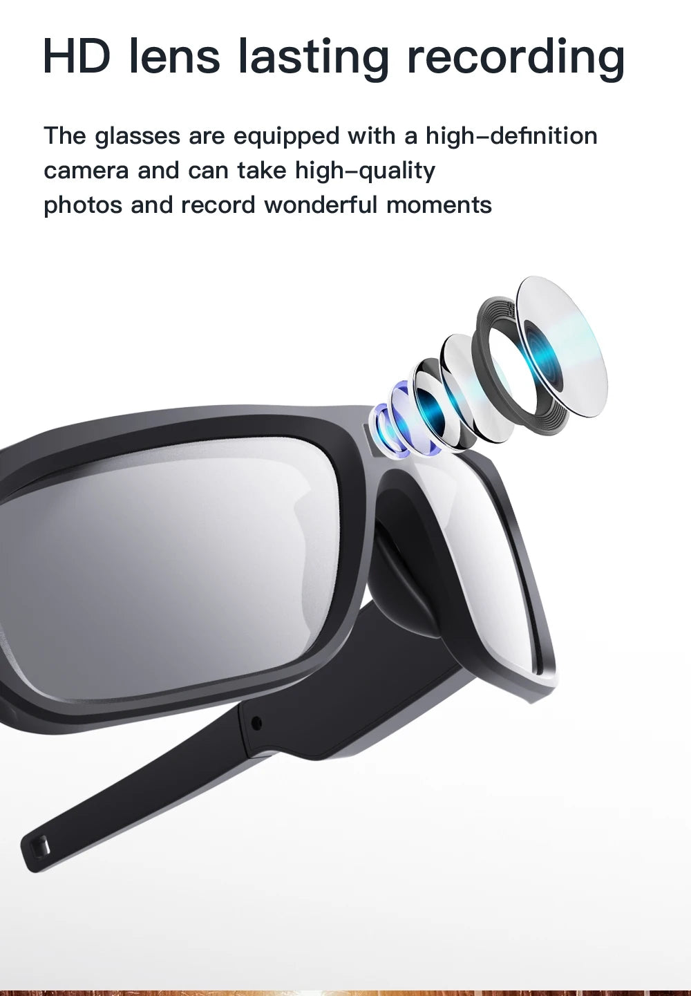 4K HD Glasses Camera Video Driving Record Cycling Video Smart Glasses With Eyewear Camcorder For Outdoor Mini Camera