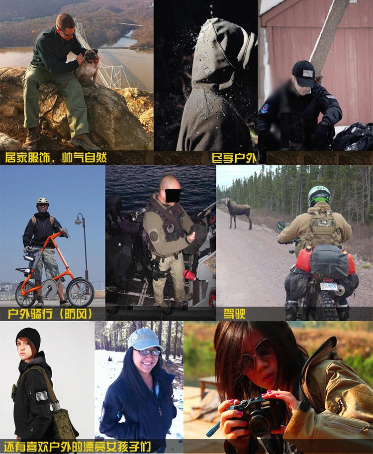 Fleece Autumn Military Men Jacket Waterproof Suit Fishing Warm Hiking Men Tracksuits Set for Men Jackets Suits Thermal Winter