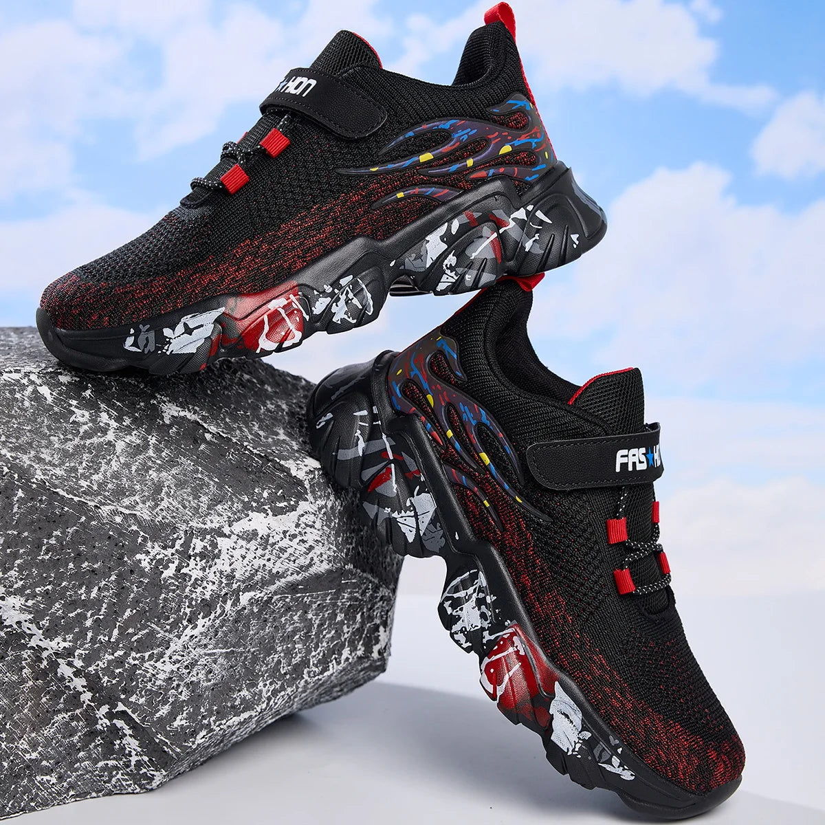 Children's Shoes Girl Boy Outdoors Running Shoes Non-slip Kids Mesh Tennis School Casual Fashion For Students