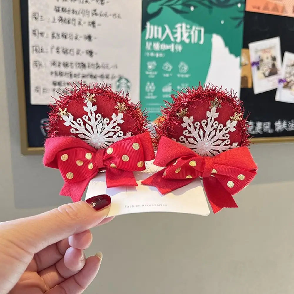 Cap Santa Claus Kids Gifts Christmas Costume Dress Up Korean Hair Accessories Children Hair Clip Christmas Hat Hairpin
