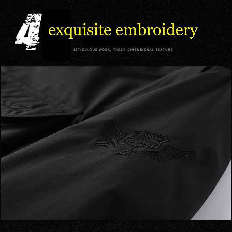 Waterproof Men Jackets Casual Work Coats Detachable Hooded Multi-Pocket Jackets Autumn Outdoor Windproof  Camping Outerwear Coat