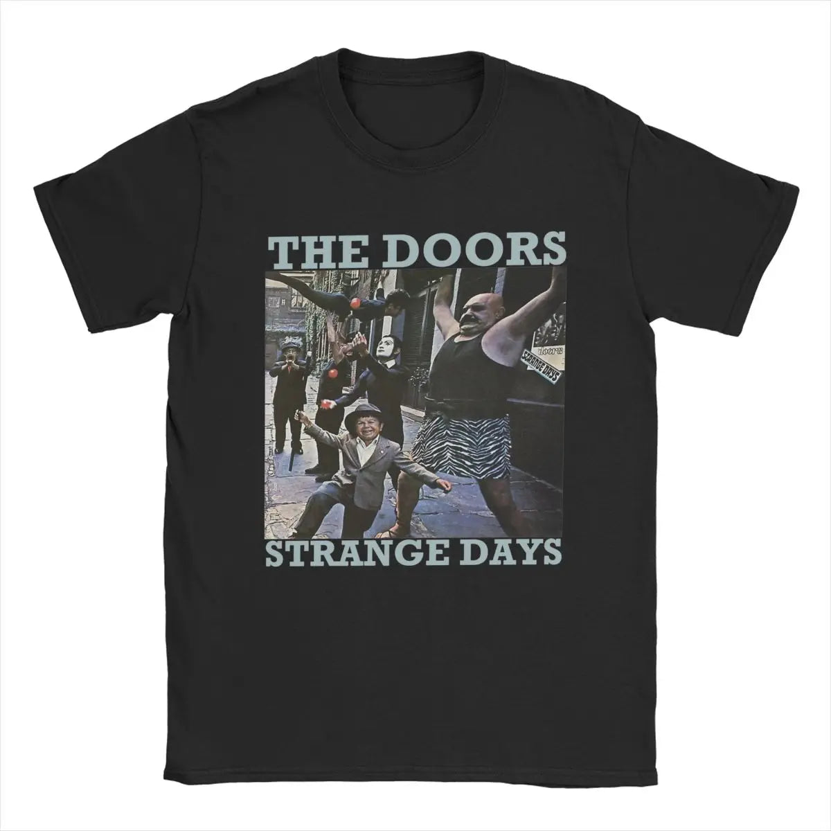 THE Doors Strange Days Men T Shirts Vintage Tee Shirt Short Sleeve Round Collar T-Shirt Cotton New Arrival Clothing