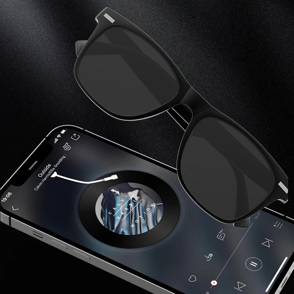 Smart Glasses AI Voice Assistant Camera Glasses Remote Shooting Outdoor Sport Glasses with Camera Open Ear Sound Mic & Speakers