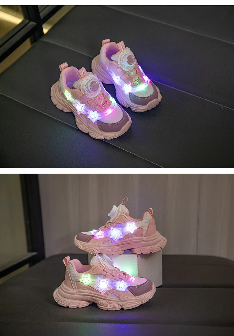Kids Shoes For  Girls Fashion Children Casual Shoes Non-slip Sneakers