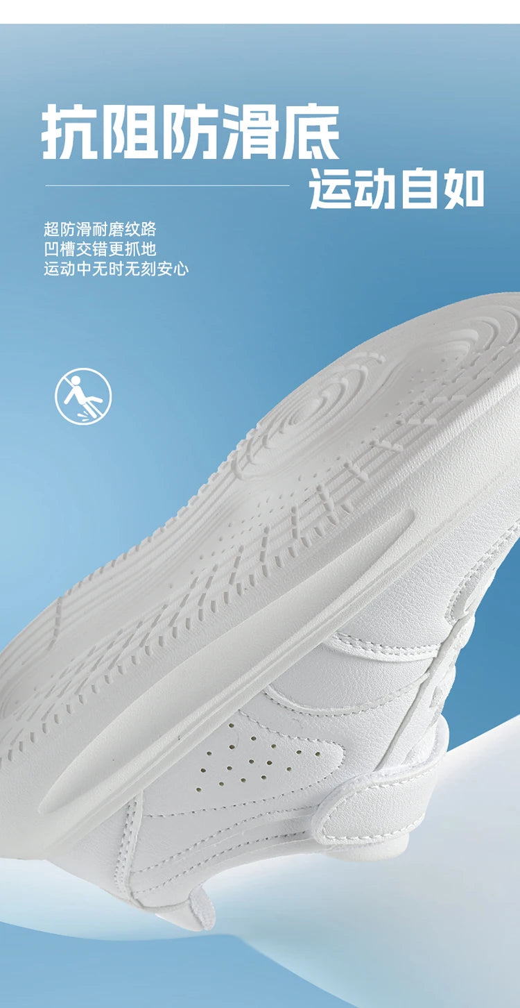 7-13 Boys Shoes Sneakers Fashion Leather Children Comfortable Black White Shoes for Kids Girls School Walking Footwear Non Slip