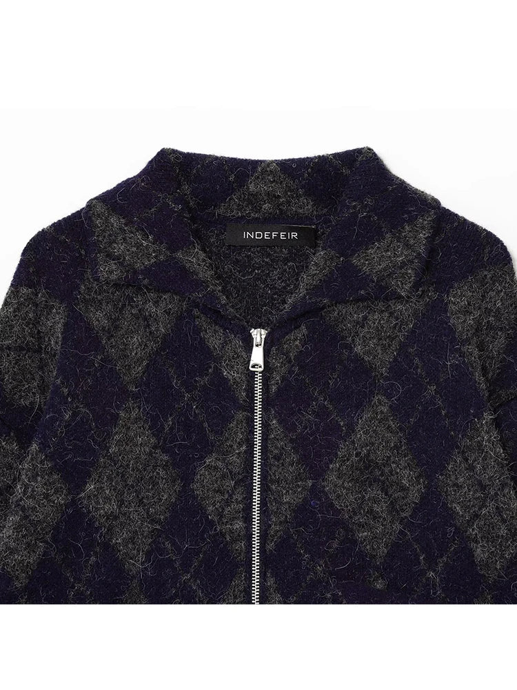 Women's Knitted Jacket 2025 Women Long Sleeve Zipper Leisure Jackets High Street Short Coats Lady Autumn New Fashion Outerwears