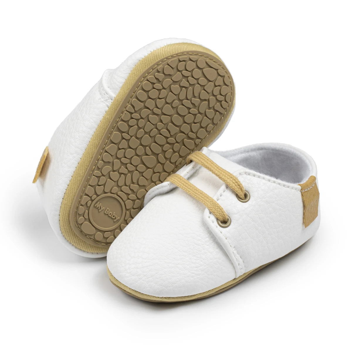 KIDSUN Toddler Baby Shoes Boys Girls Ankle Sneakers Soft Anti-Slip Sole PU Leather Moccasins Infant Newborn Prewalker First