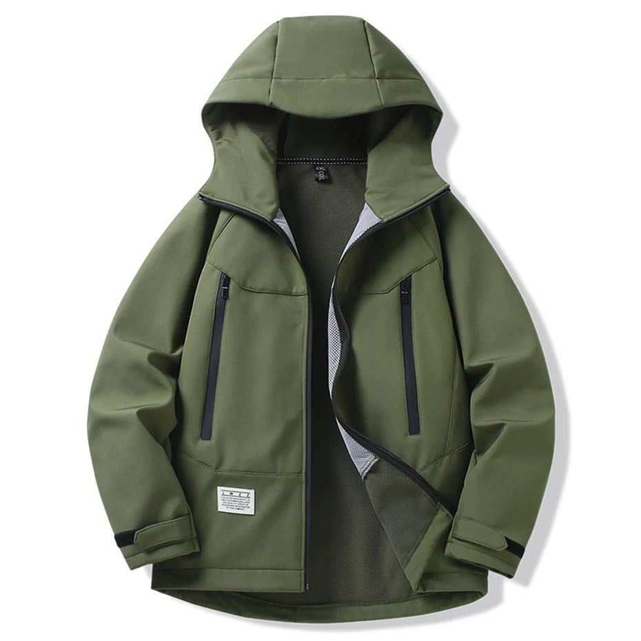 13XL 12XL Men Jackets Soft Shell Coats Autumn Winter Fleece Hooded Windbreaker Man Big Size 11XL 10XL Jackets