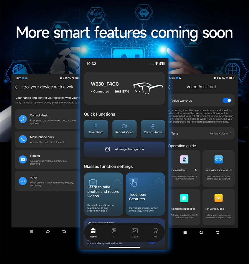 Color-Change Lens 4K Camera Glasses AI Smart Glasses HD Shooting Video Record Call Glasses Waterproof Bluetooth Smart Sunglasses