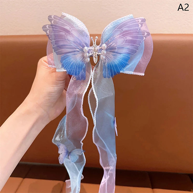 Children's Hair Accessories Bows Ribbons Braided Hairpins Headdresses Summer Girls Princess Hairpins