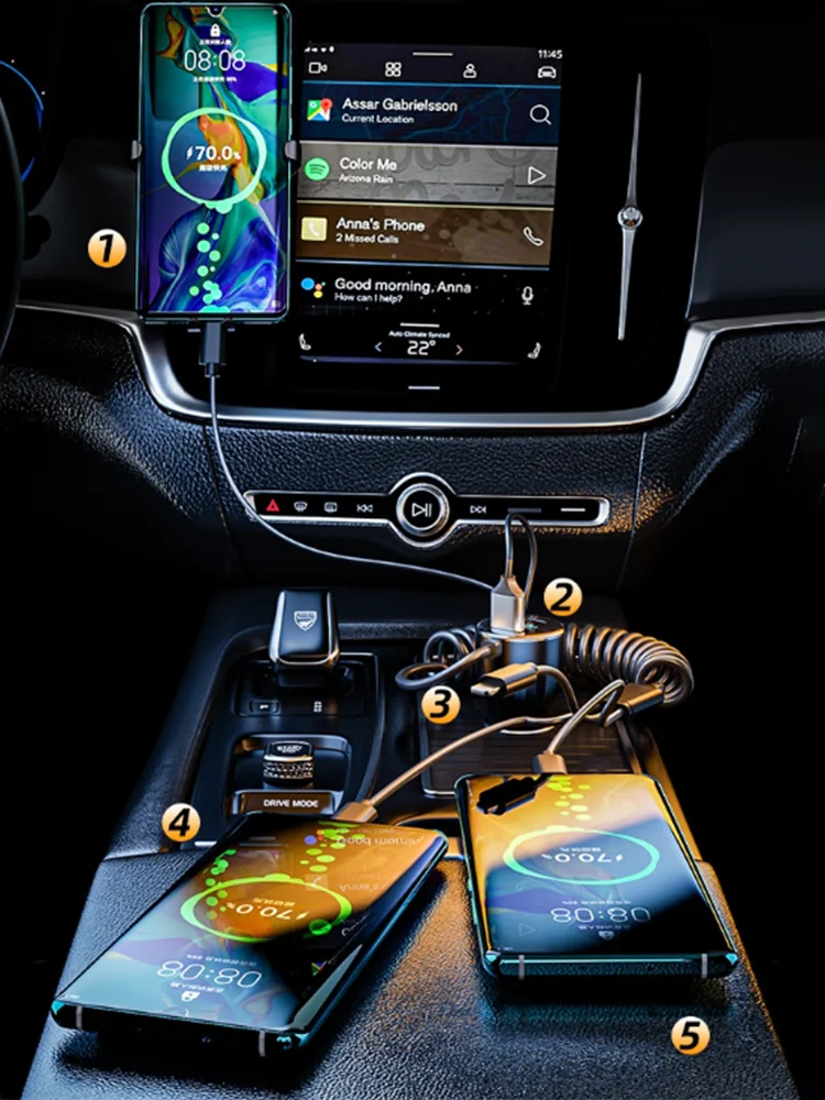 Car Charger, Multi-Port Fast Adapter