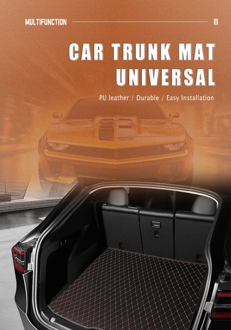 Universal Car Trunk Carpets Rear Rugs Auto Accessories Interior Products Covers Parts Waterproof Automobiles Custom Replacement