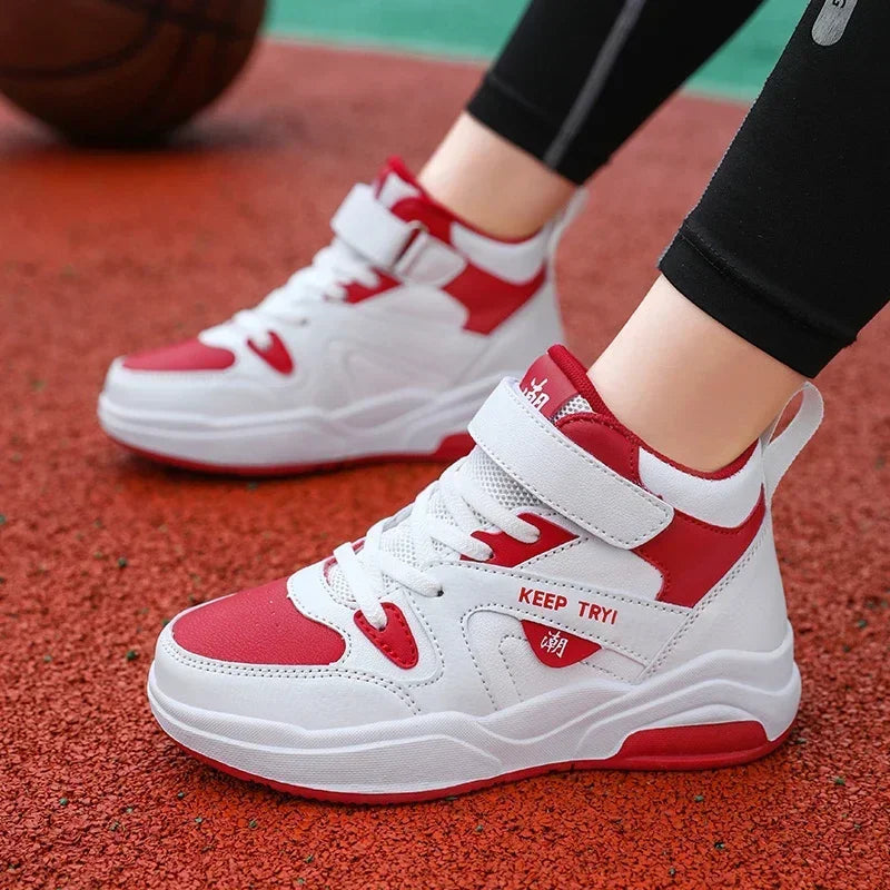 Children Basketball Kids Shoes New Children Sneakers Child Shoes High-Quality Durable Light Breathable Soled Anti-Slip Trainer