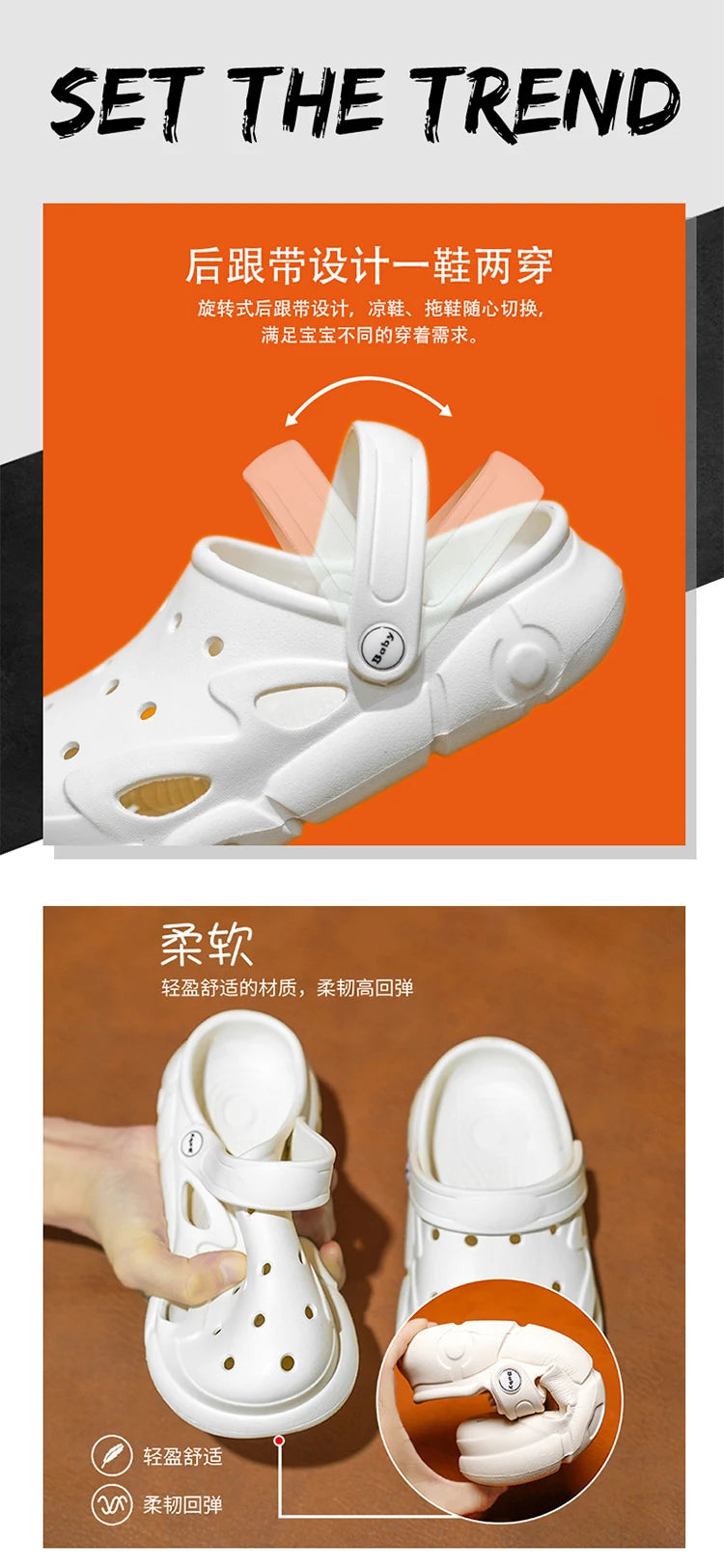 Kids Slippers Solid Soft Sandals Lightweight Comfortable Children Outdoor Garden Shoes Home Fashion Slides Orginal Summer Soft