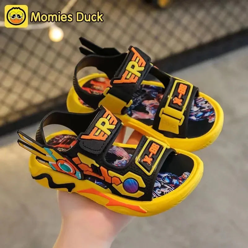 Kids' Sports Beach Shoes for Small To Big Children Summer Cool Boys' Sandals – Waterproof Plastic Fashion Korean-style