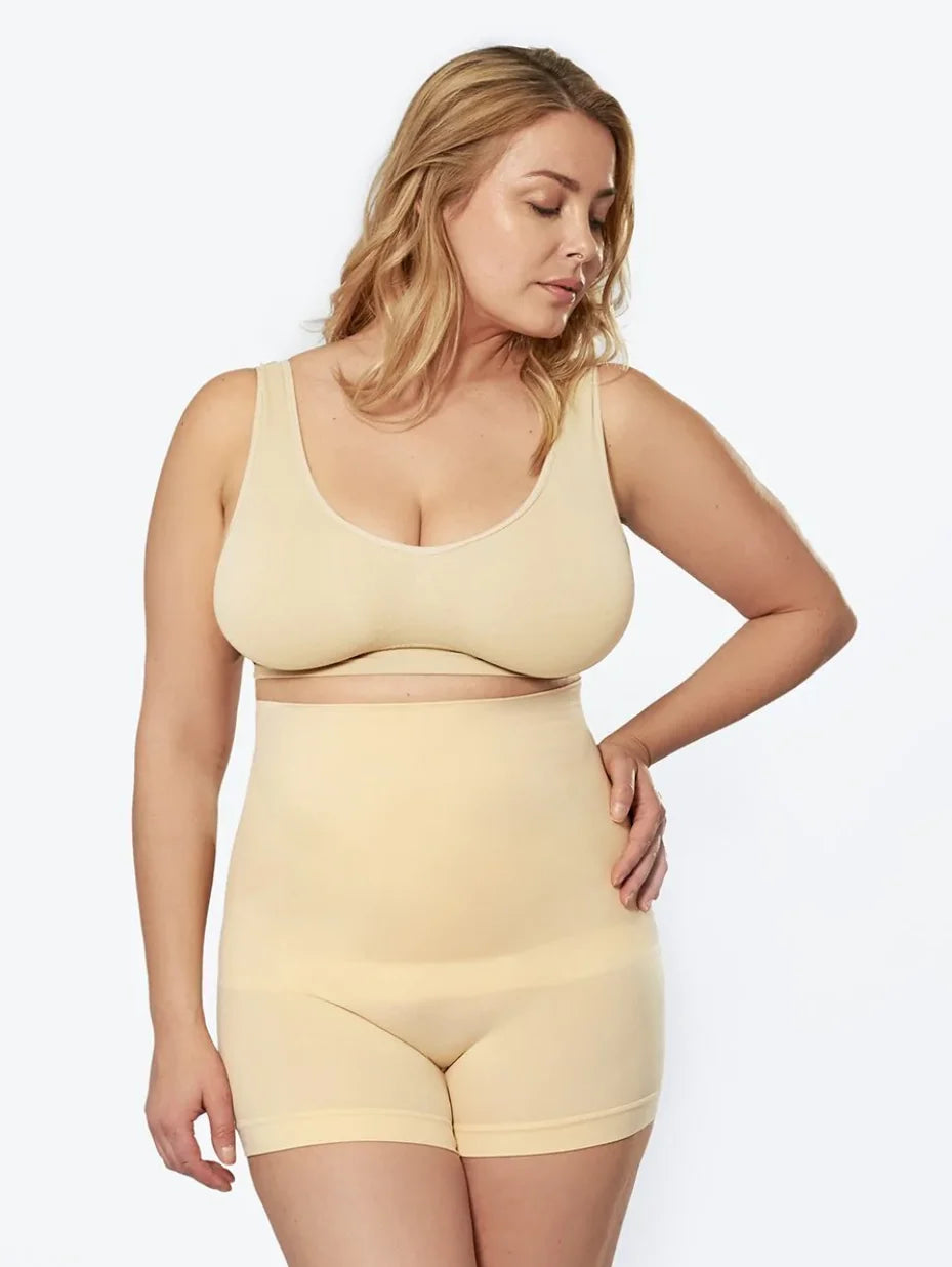 Women High Waist Shaper Shorts Belly Control Body Slimming Control Shapewear Silicone Non-Slip Lingerie Waist Trainer BoyShorts