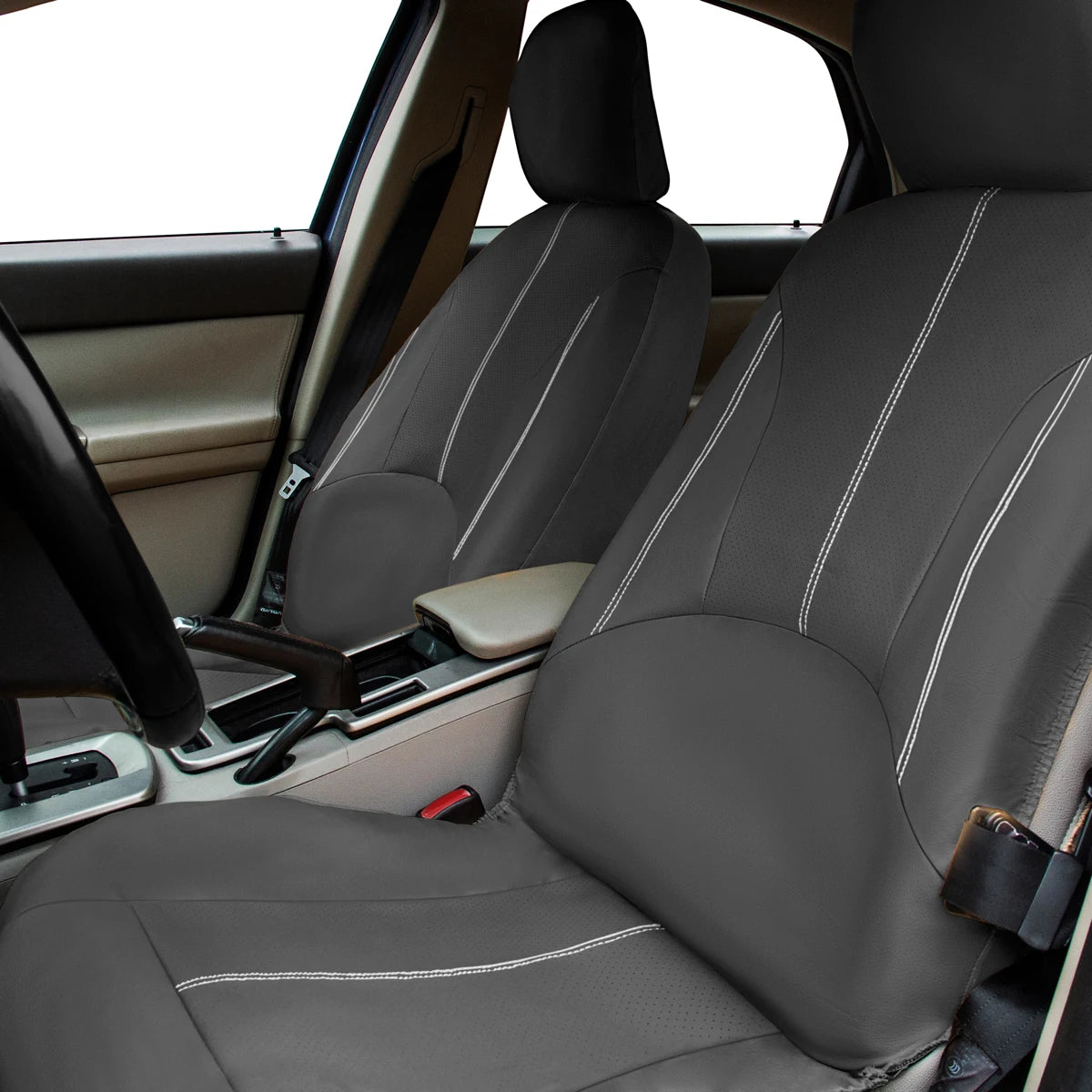 Car Seat Cover Set Breathable PU Leather Vehicle Seat Cushion Full Surround Cover For Car Full Protection Pad Fit 5-Seat Auto