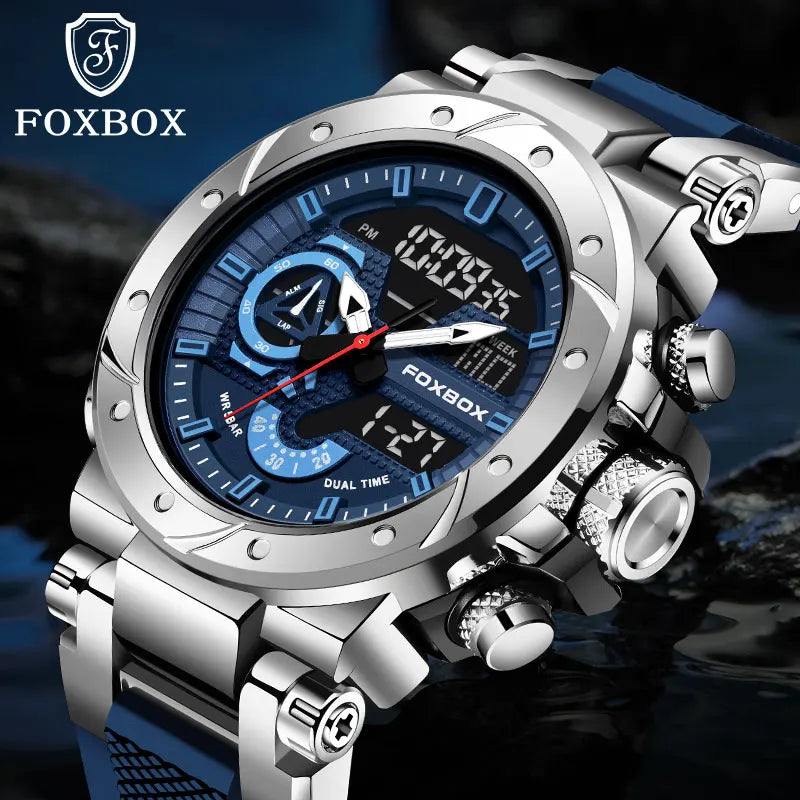 LIGE Top Brand Men Digital Watch Military Watches Fashion Sports Waterproof Dual Display Quartz Wristwatches Relogio Masculino