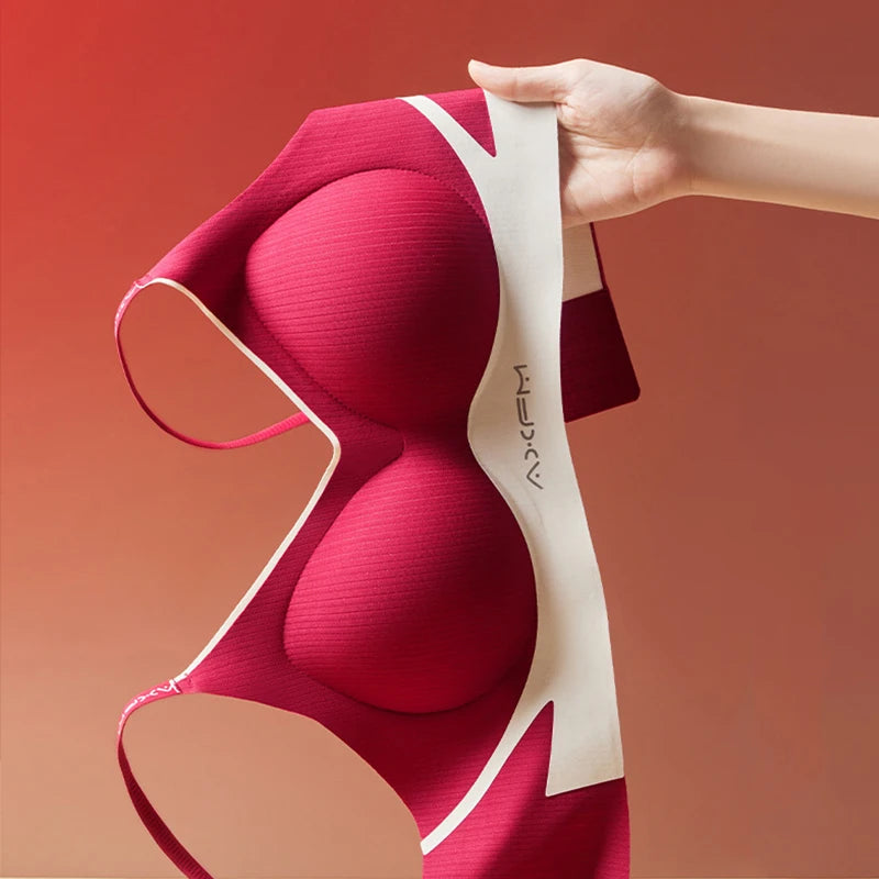 Women's 2 Piece Bra And Panty Set Comfortable Wireless Push-Up Seamless Soft Support Invisible Underwear Female