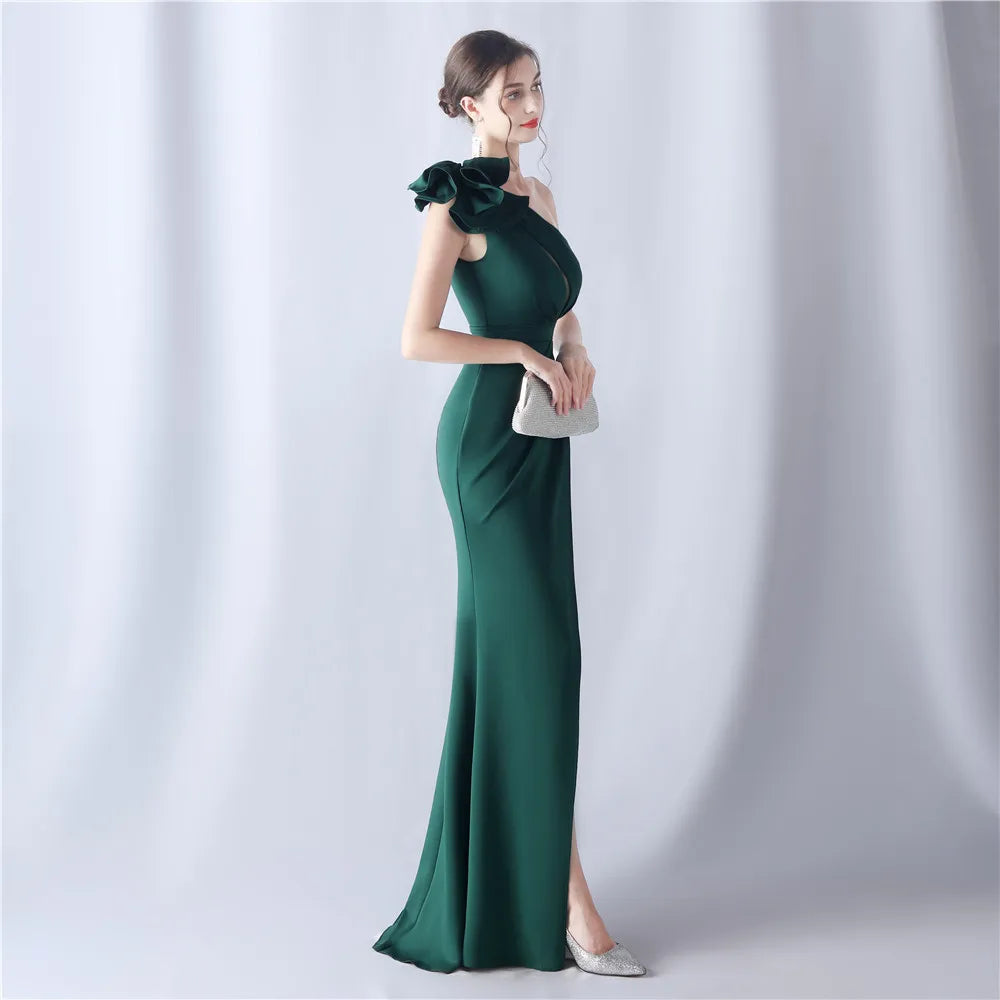 Women's Elegant Dresses for Prom Party Dress Evening Formal Gala Woman Luxury Special Events Occasion Chic Simple Satin 2024