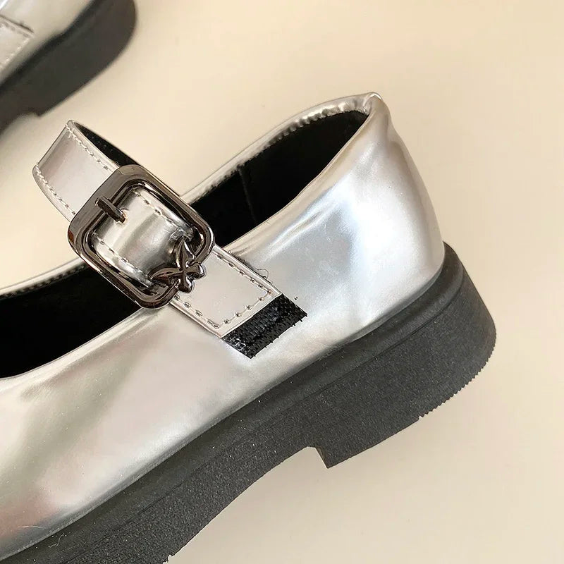 Children Leather Shoes 24-35 Slip-on Round Toe School Sweet Kids Casual Shoe 2025 New Girl's Laofers Pearl Morden Three Colors