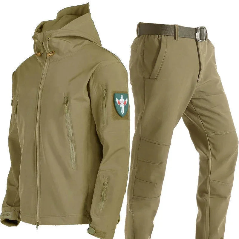 Fleece Autumn Military Men Jacket Waterproof Suit Fishing Warm Hiking Men Tracksuits Set for Men Jackets Suits Thermal Winter