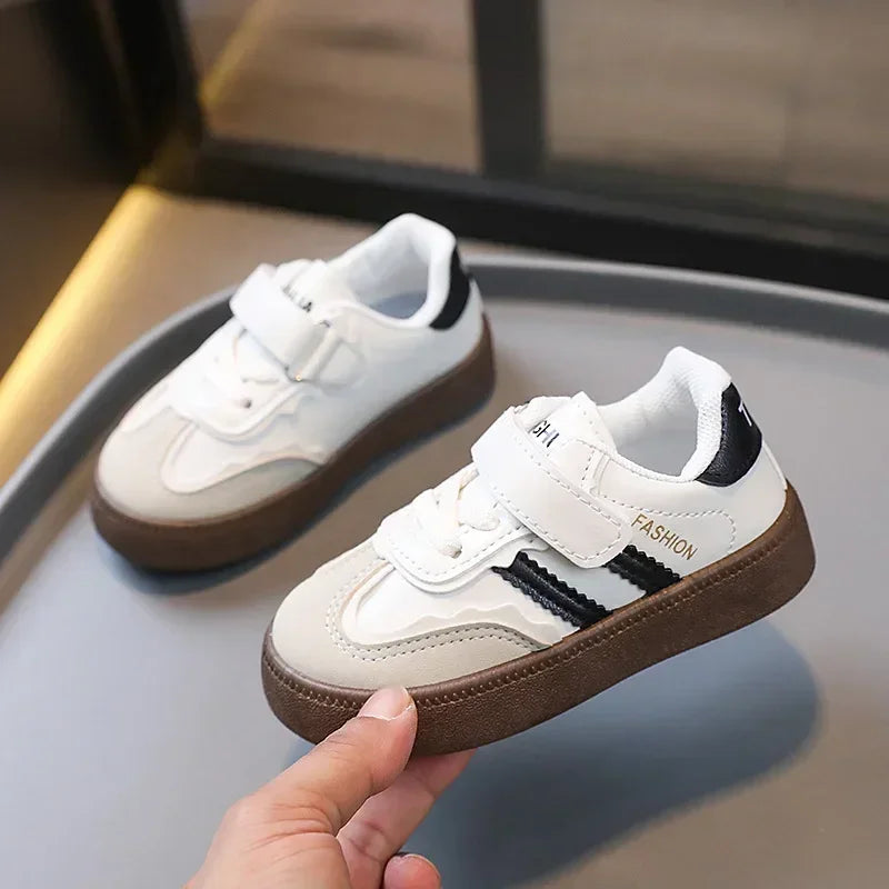 Kids Sneakers Lightweight Children's Shoes Spring Autumn Non-slip Sole Casual Shoes PU Leather Upper Boys Girl Sneakers 3 Color