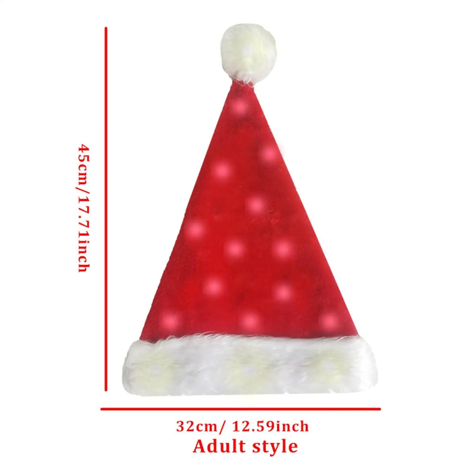 Christmas Hat Merry Christmas LED Light Hat New Year Ligthed Hat Red Santa Claus Hat for Kids Adult Xmas Gift Christmas decor