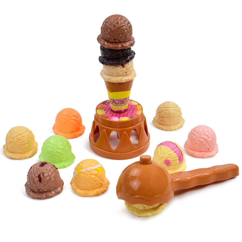 Children Simulation Food Kitchen Toy Ice Cream Stack Up Play Kids Pretend Play Toys Educational Toys For Baby Gifts
