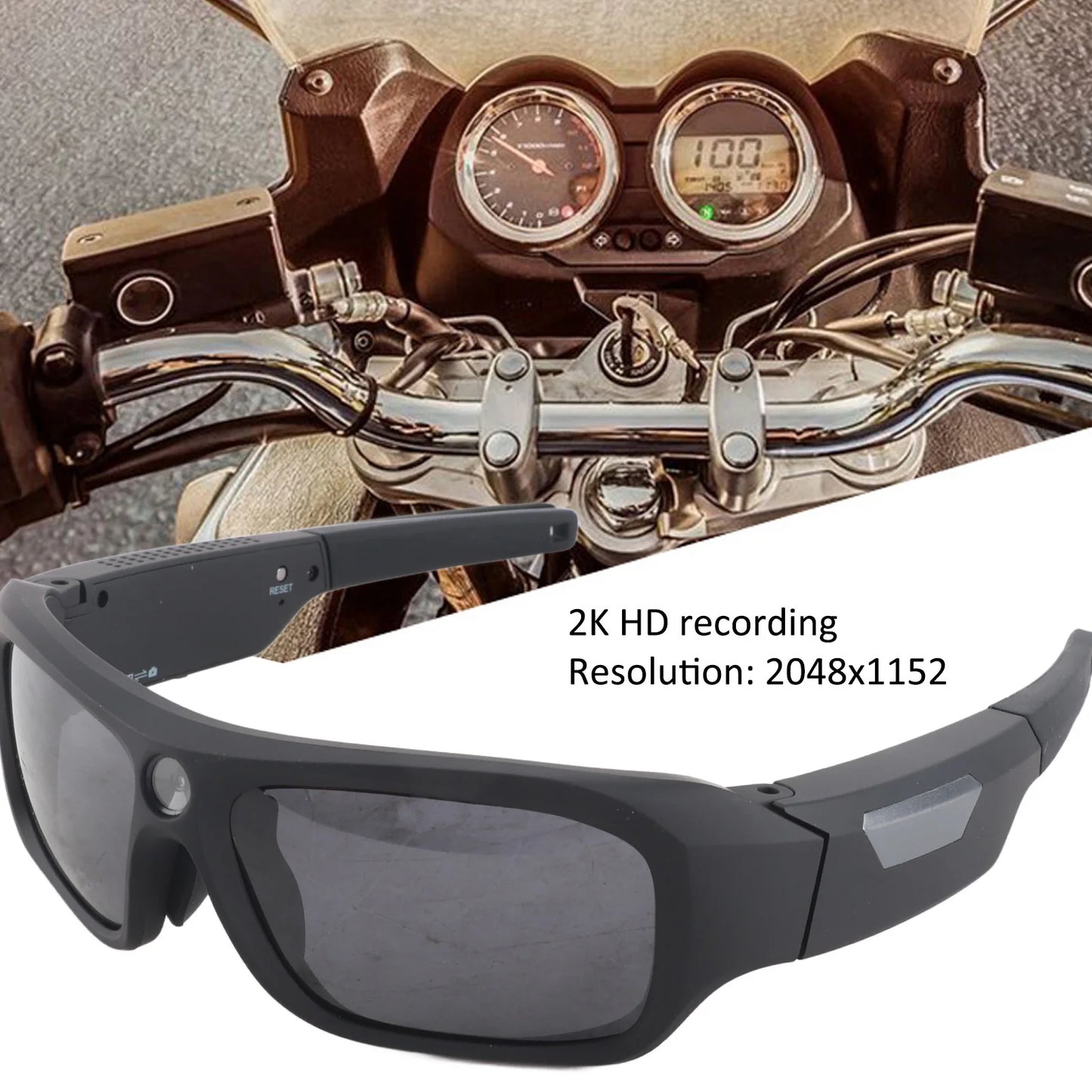 Smart Video Recording Sunglasses 90° Angle 4K Full HD Mini Camera Glasses for Driving Cycling Riding Camera Video Glasses