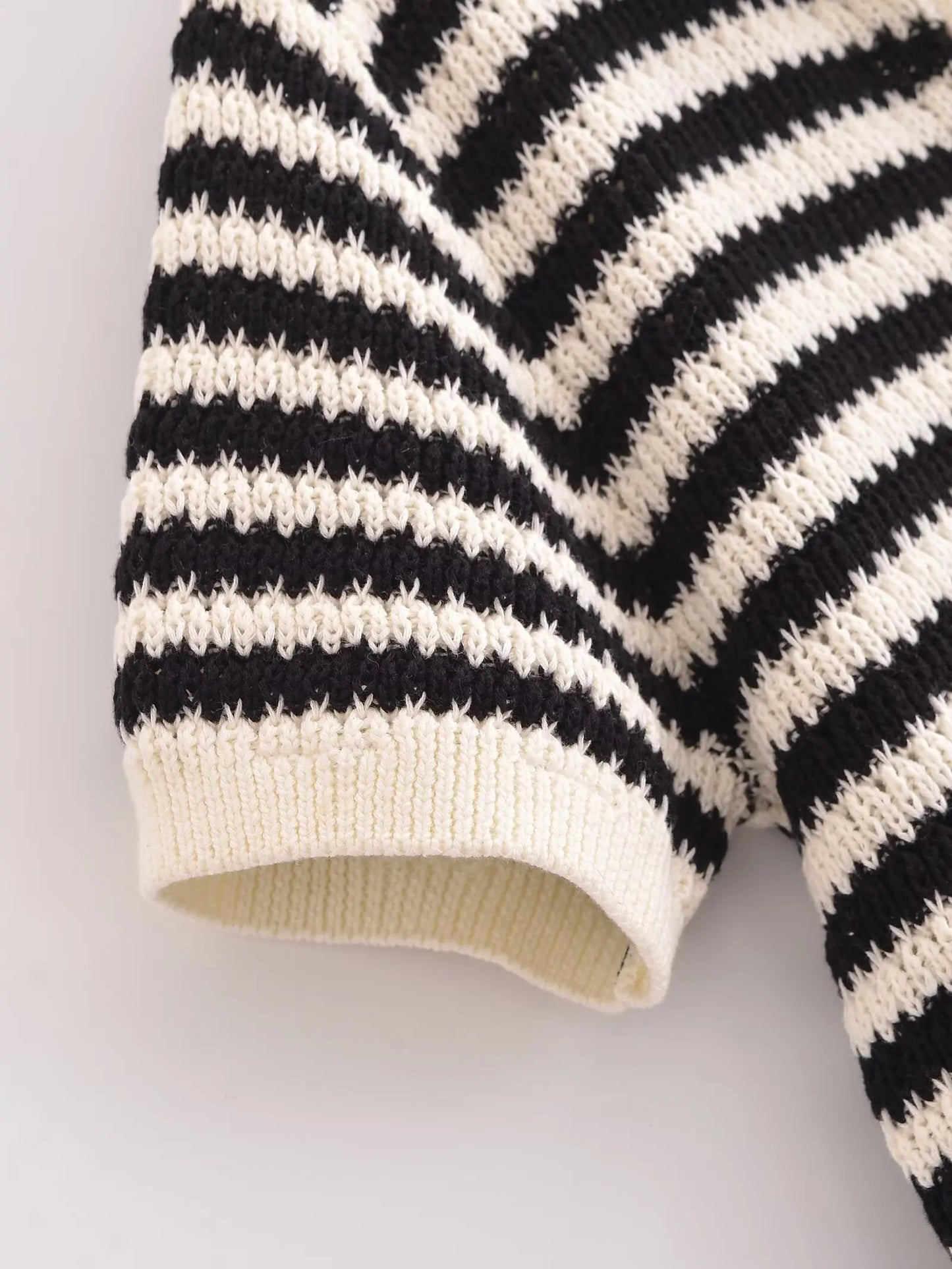 2025 Women’s Striped Knit Cotton T-Shirt Polo Collar Short Sleeve Casual Spring Summer Daily Street Weekend Wear