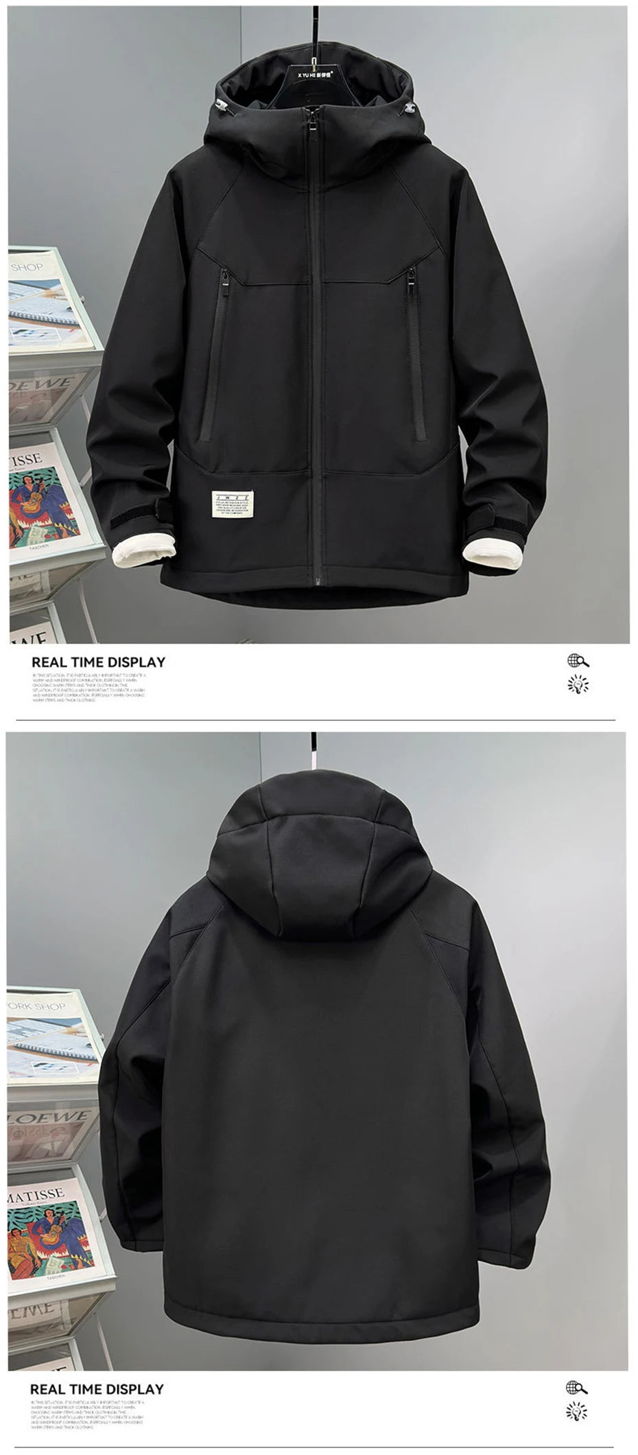 13XL 12XL Men Jackets Soft Shell Coats Autumn Winter Fleece Hooded Windbreaker Man Big Size 11XL 10XL Jackets