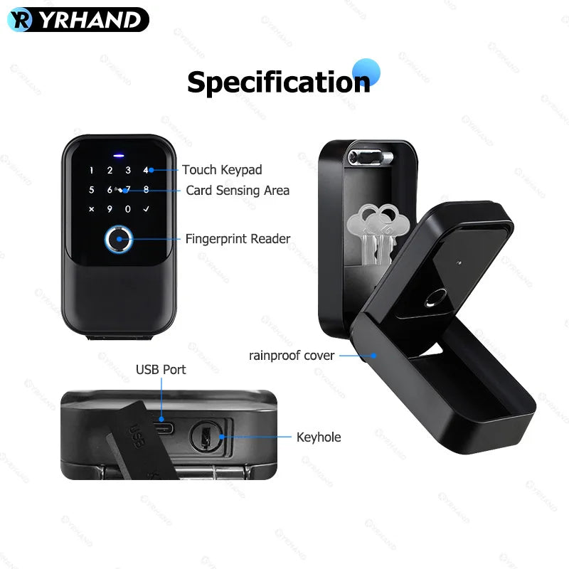 TTlock Smartkey Lock Box Home Key Wireless Smartlock Box Electronic Key Box App Digital Code Bluetooth Key Safe Padlock for Host