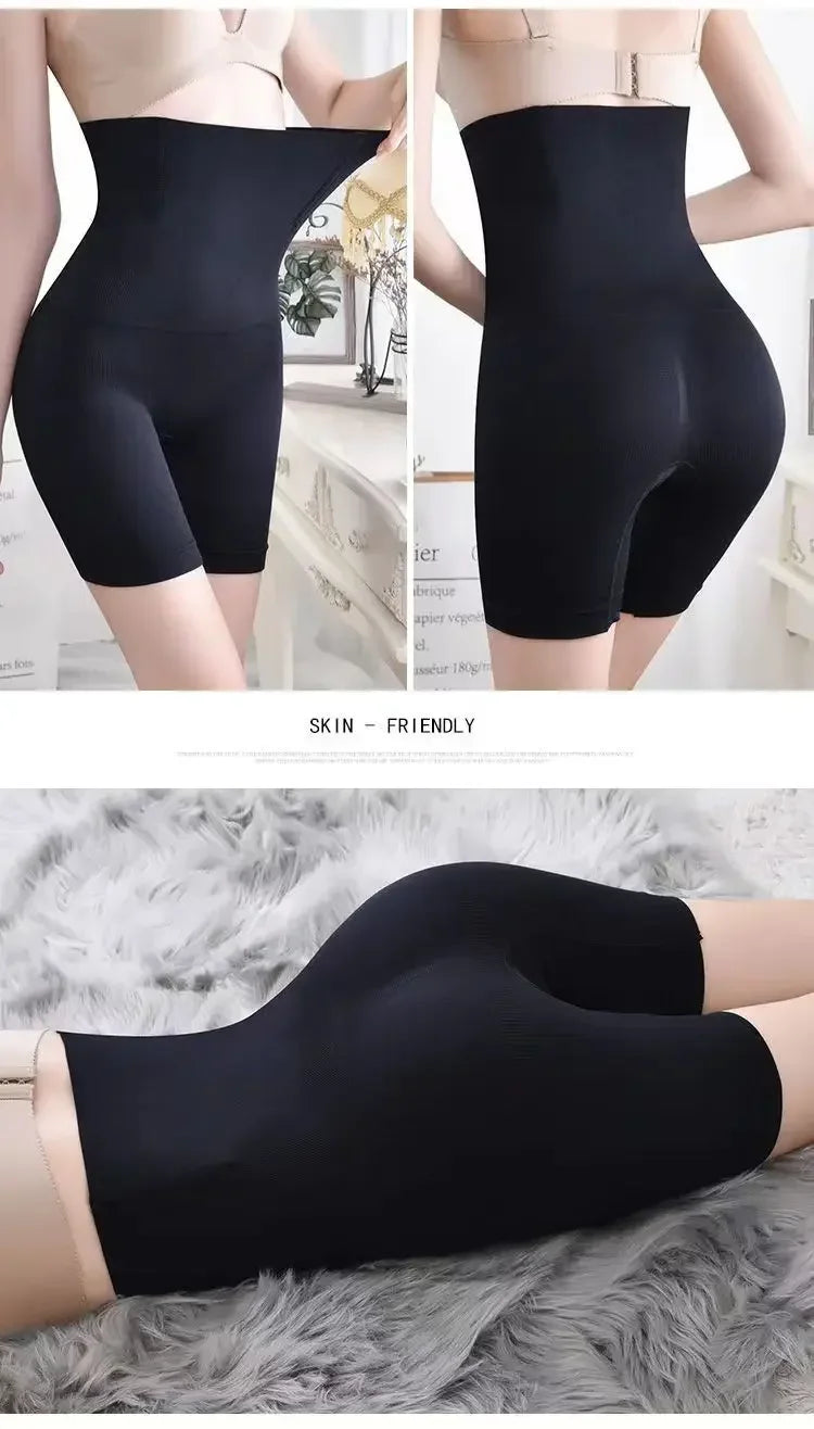 High Waist Not Curling Edges Belly Tightening Buttocks Lifting Pants Women Slim Short Pant Intimates Shapers Female Underwear