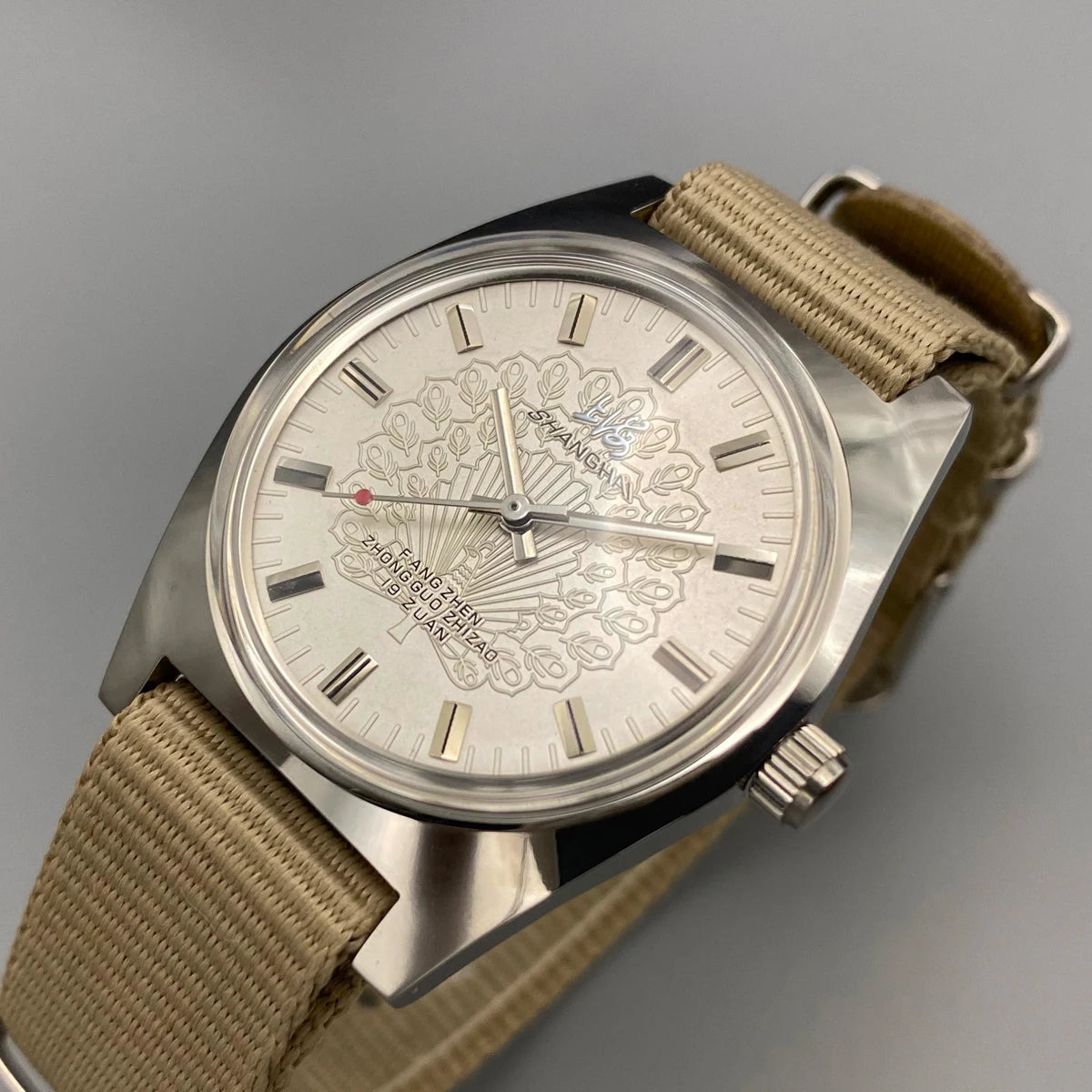 shanghai Mens 36MM Hand-Wind Mechanical Watch 7120 - Stainless Steel Waterproof Bauhaus Design Watch for Men Dropshipping