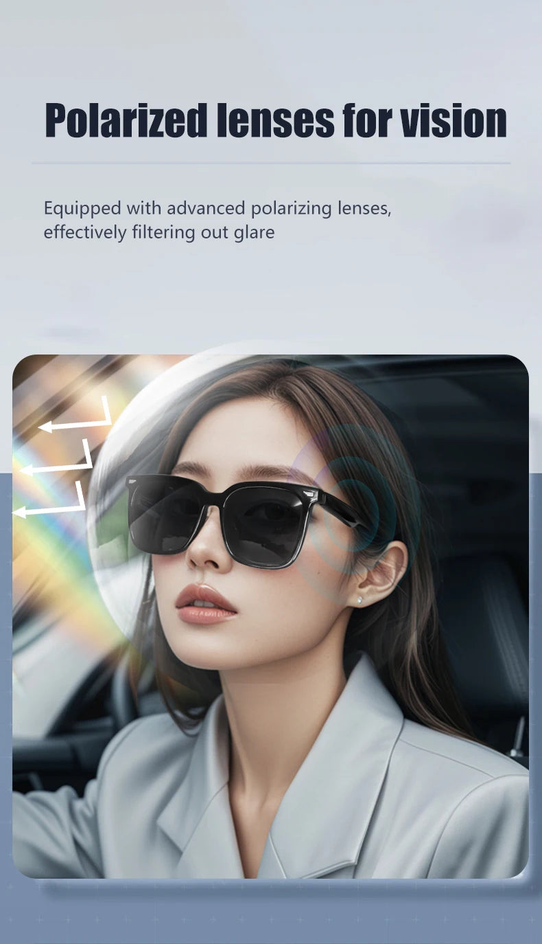Smart Glasses With Automatic Adjustment Wireless Bluetooth Headset Outdoor Cycling Sunglasses Man Woman Waterproof Smart Glasses