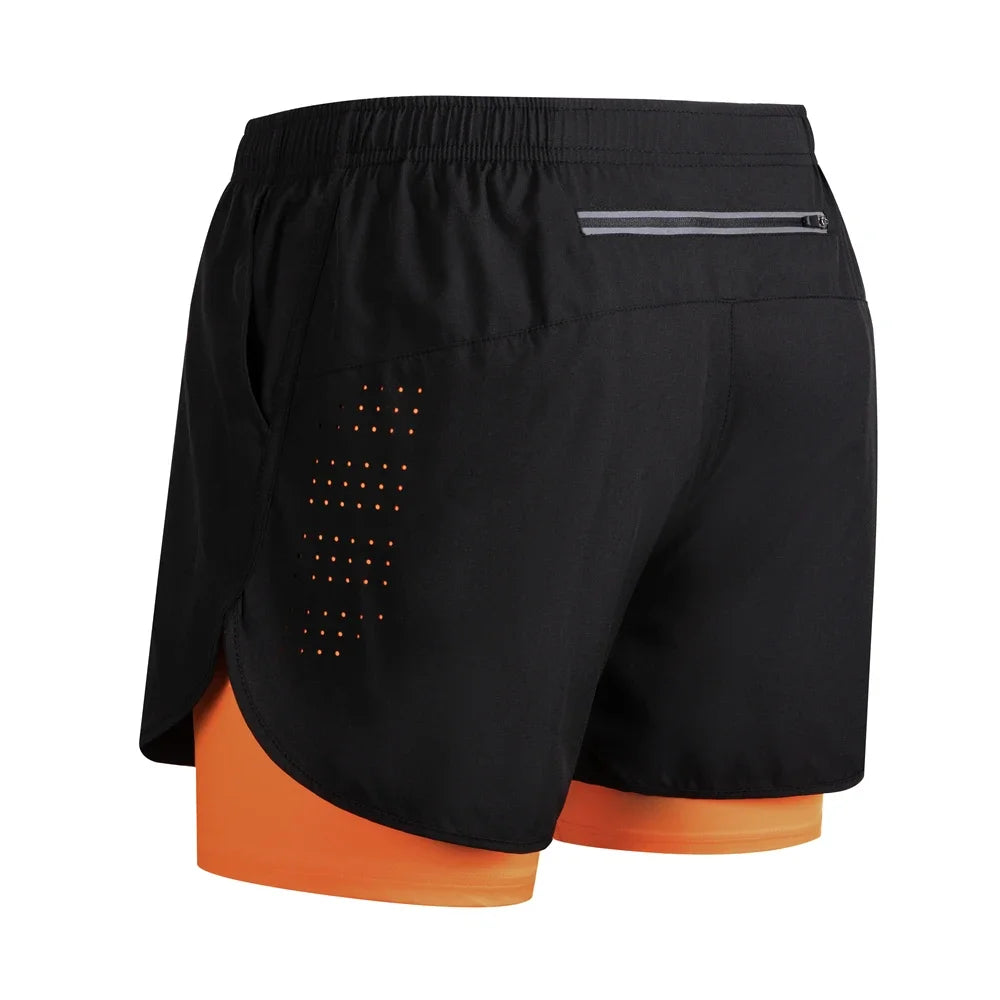 New Men's Running Shorts casual Sports Shorts 2 In 1 Quick Dry Workout Training Fitness Jogging Short Pants Summer Men Shorts
