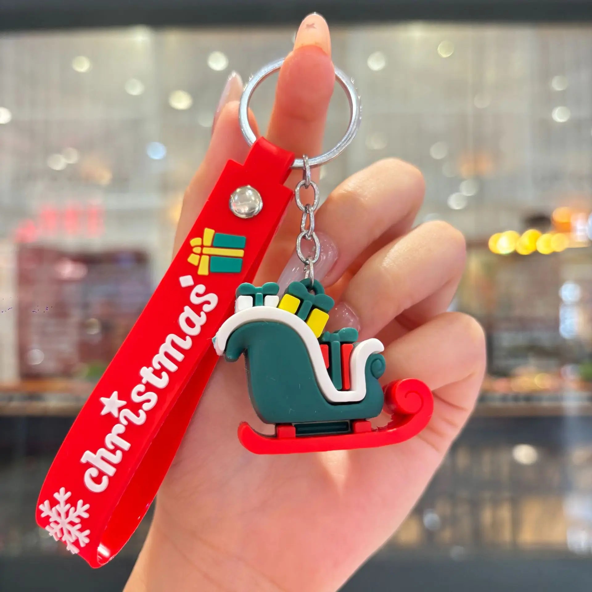 Christmas Gift 2025 Cute Santa Keychain Cartoon Pendant for Bag Car Keys Decor Stocking Stuffer for Kids Children Daughter Son