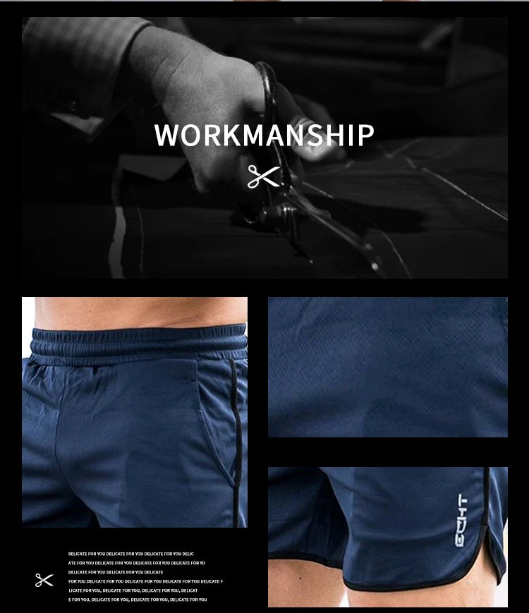 ECHT Summer Running Shorts Men Sports Jogging Fitness Shorts Quick Dry Mens Gym Men Shorts Sport gyms Short Pants men