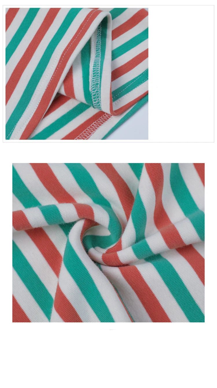 High Quality T Shirt For Women Korean Fashion Clothes Autumn Cotton Stripe Tee Shirt Femme O Neck Tops Woman Long Sleeve Tshirts