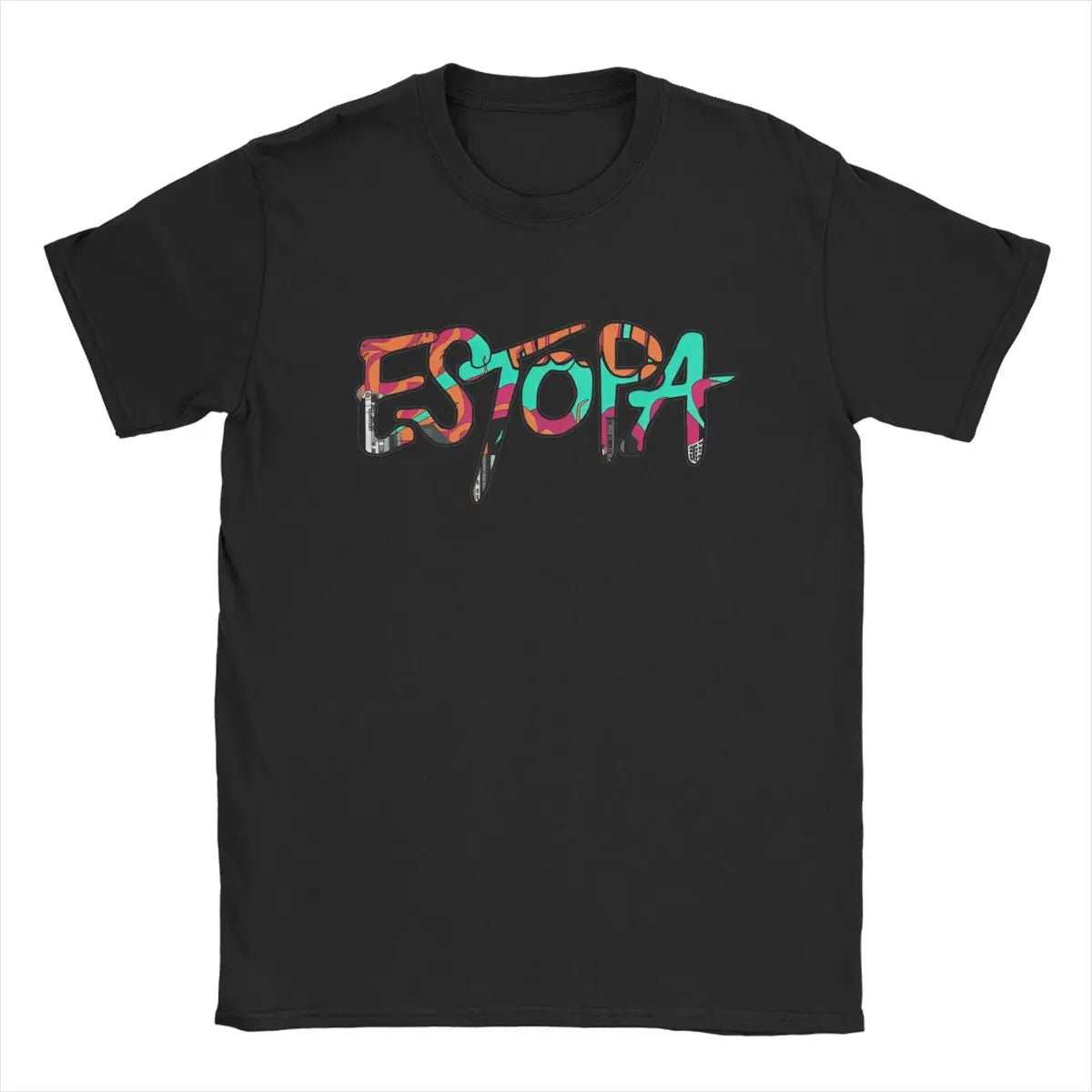 Men T-Shirts Estopa Tour Rock Band Unique 100% Cotton Tees Short Sleeve Pop Music Guitar Art T Shirt Round Neck Clothes Printed