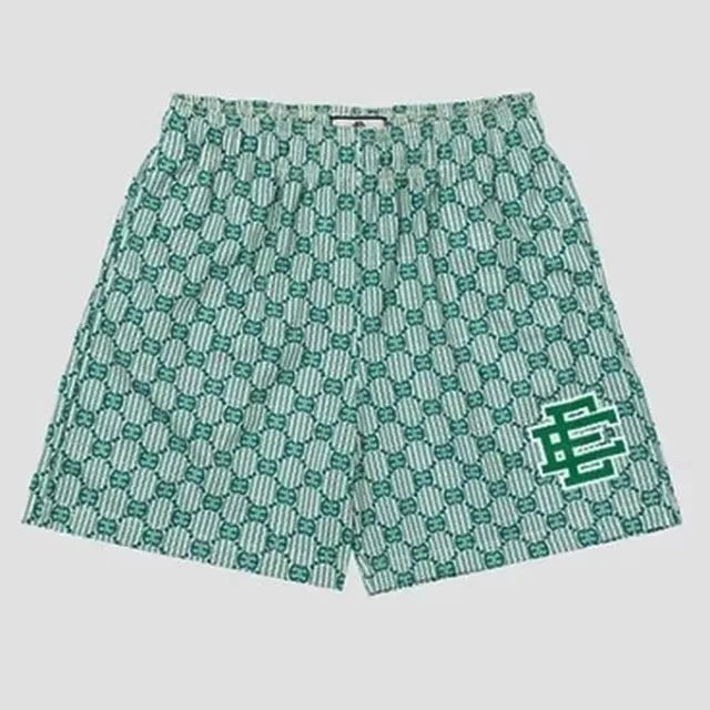 2025 New EE Eric Emanuel  Basic Mesh Short Classic Floral Printed Gym Shorts Men's Gym Basketball Sports Beach Shorts Men Shorts
