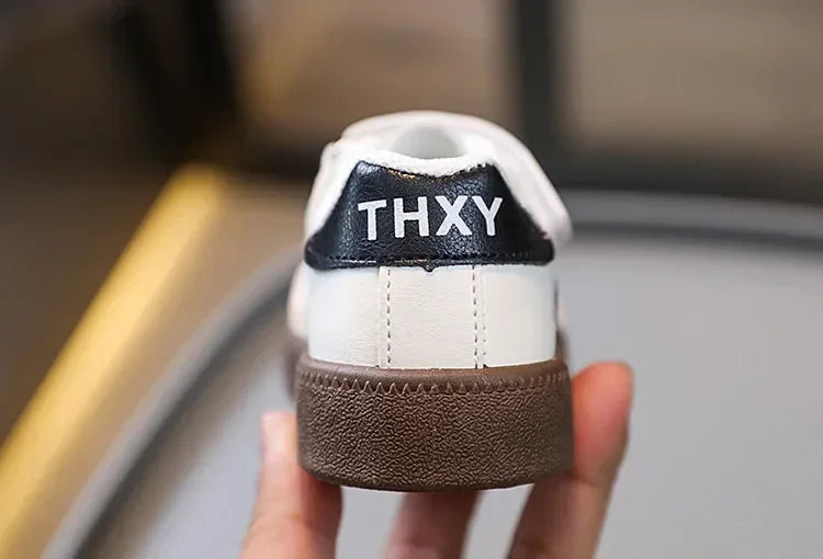 Kids Sneakers Lightweight Children's Shoes Spring Autumn Non-slip Sole Casual Shoes PU Leather Upper Boys Girl Sneakers 3 Color