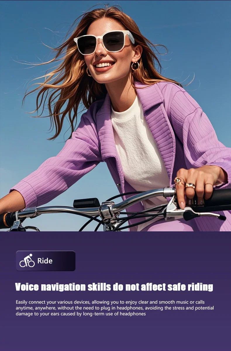 GS03 Upgrade Smart Glasses With Camera Video Recording AI Photo Recognition Bluetooth Call Translation Voice Assistant Glasses