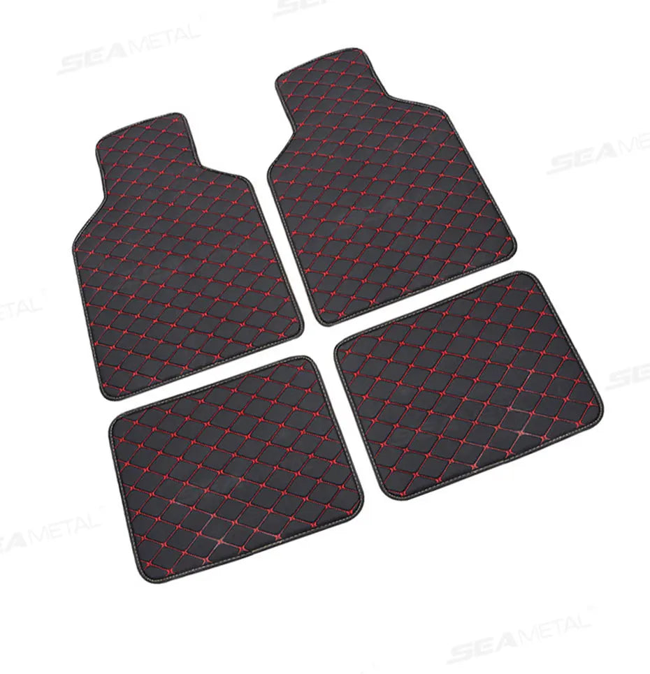 SEAMETAL 4Pcs Car Floor Mat Full Set Universal Non-Slip Auto Carpet Waterproof All-Weather Car Mat Anti Scratch Cargo Liner